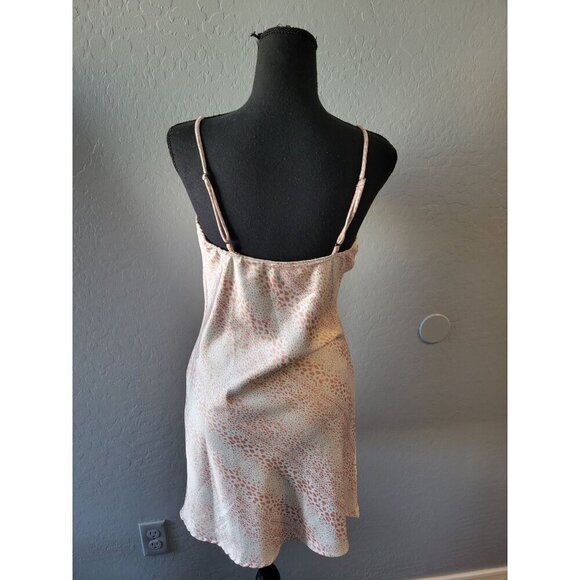 Audrey 3+1 Pink Patterned Adjustable Slip Dress Size S Y2k 90's Party Clubwear - Picture 5 of 10